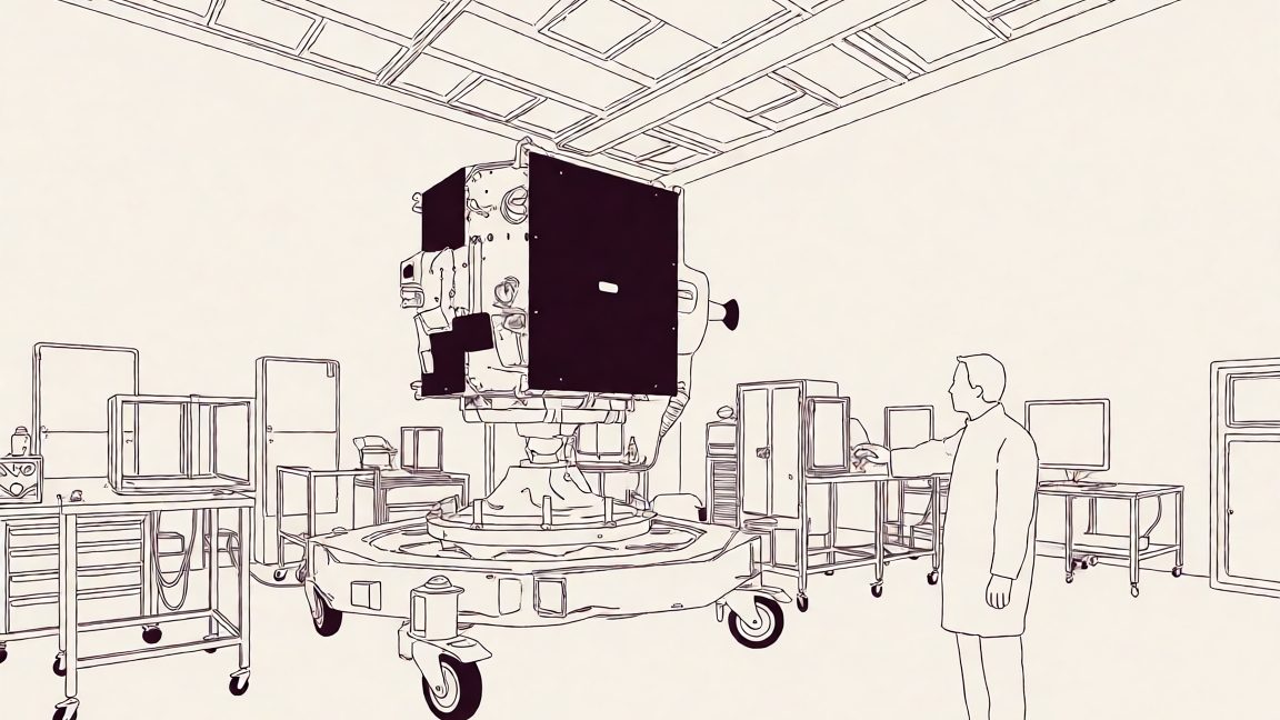 Airbus Defence & Space satellite assembly cleanroom in Toulouse, France