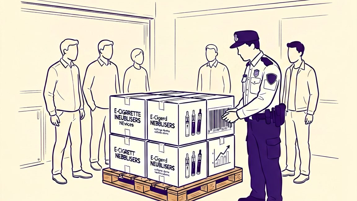 Pallet of e‑cigarette devices mislabeled as nebulisers