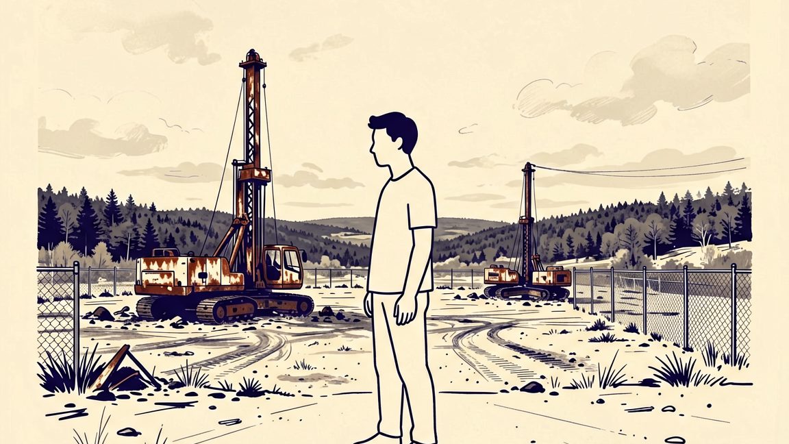Storkwitz rare‑earth mine site (abandoned drilling area) in Saxony, Germany