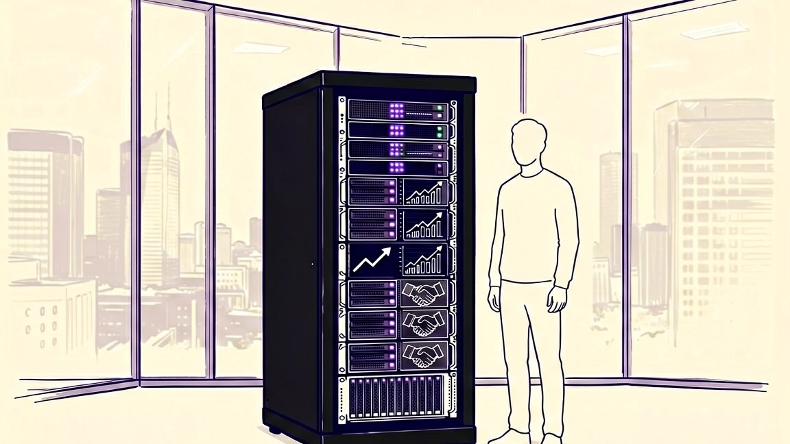 Ascendea's AI‑focused GPU server rack in its London office