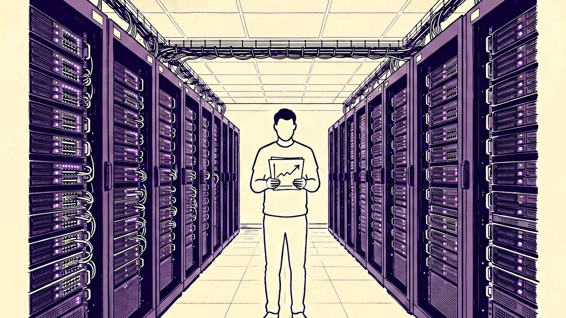 Server racks inside the Berlin Senate's central IT data centre