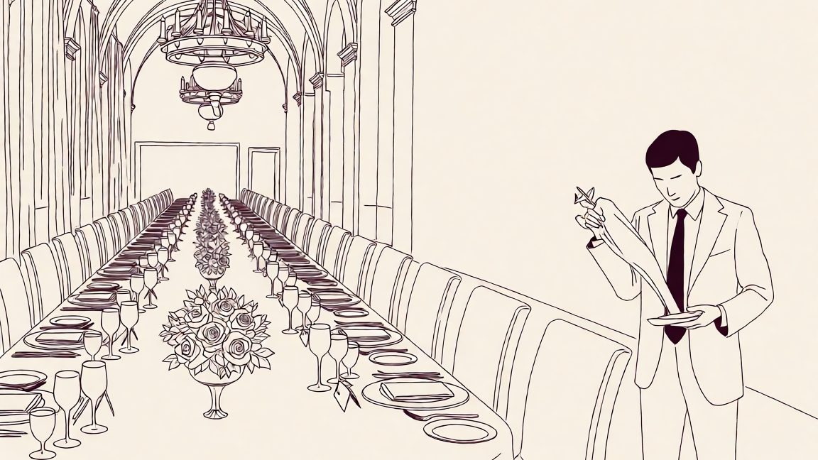 Banquet hall of the Bundesbank headquarters in Frankfurt where the gala dinner was held